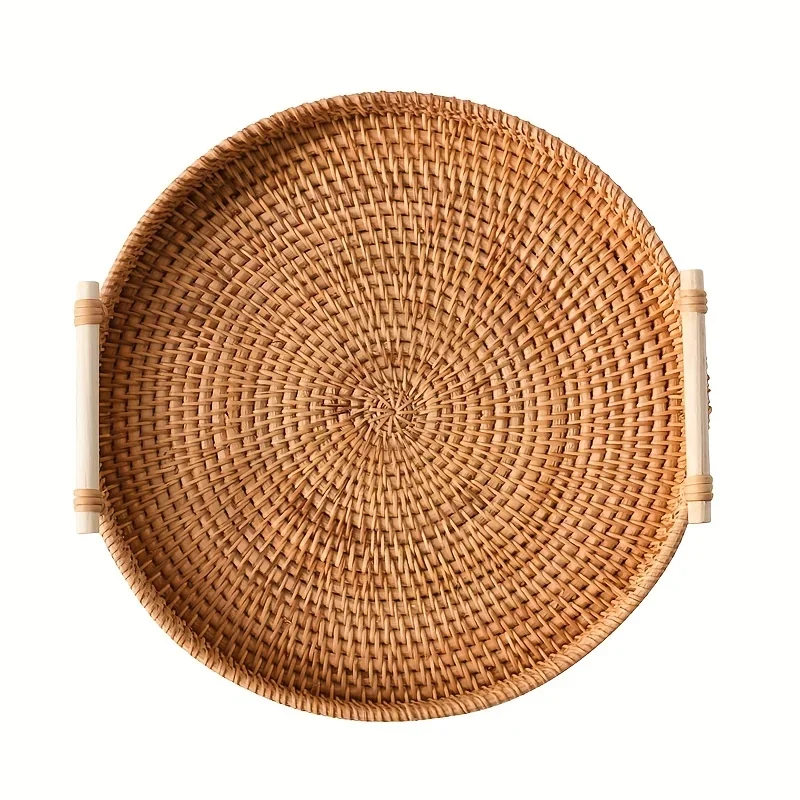 Rattan Tray Handle - 1 adet El Yapımı Örgü Rattan
