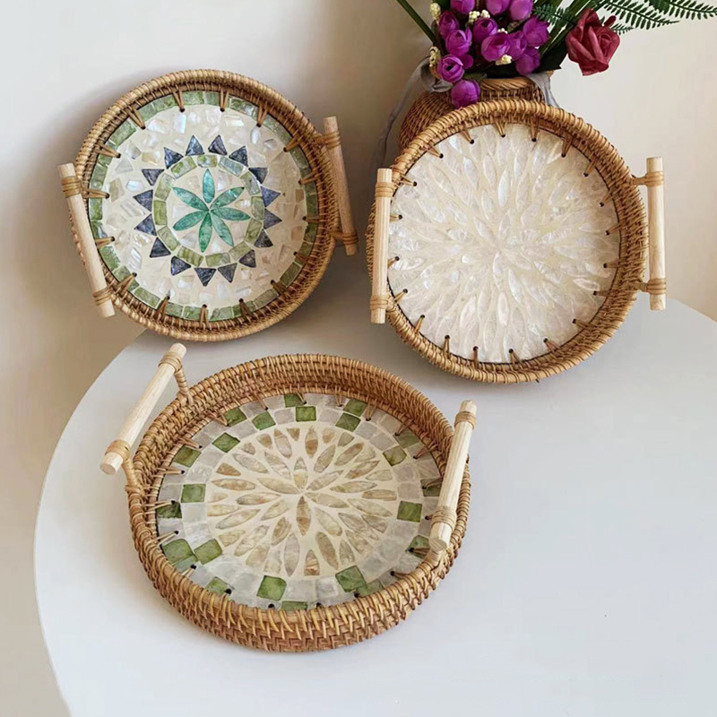 Vintage el yapımı Rattan dokum - Rattan Tray Handle incelemesi ve fiyatı