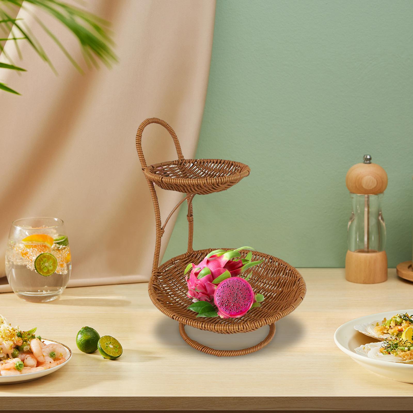 Yuvarlak Yiyecek Servis Sepeti - Rattan Tray Handle incelemesi ve fiyatı