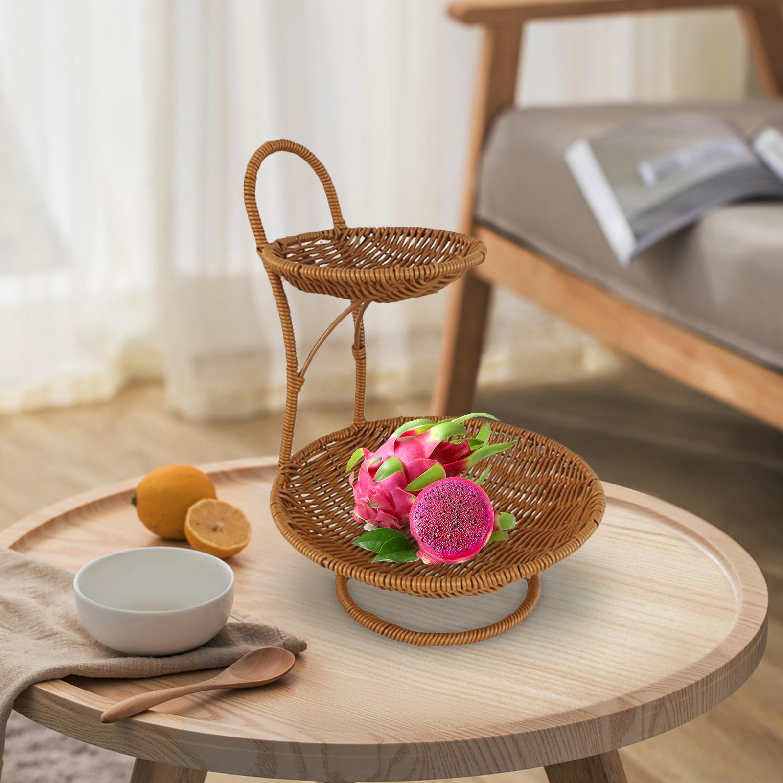 Yuvarlak Yiyecek Servis Sepeti - Rattan Tray Handle incelemesi ve fiyatı