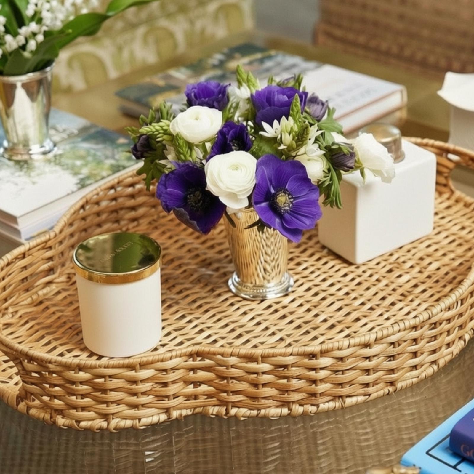 Saplı Hasır Tepsi, Saplı Organ - Rattan Tray Handle incelemesi ve fiyatı