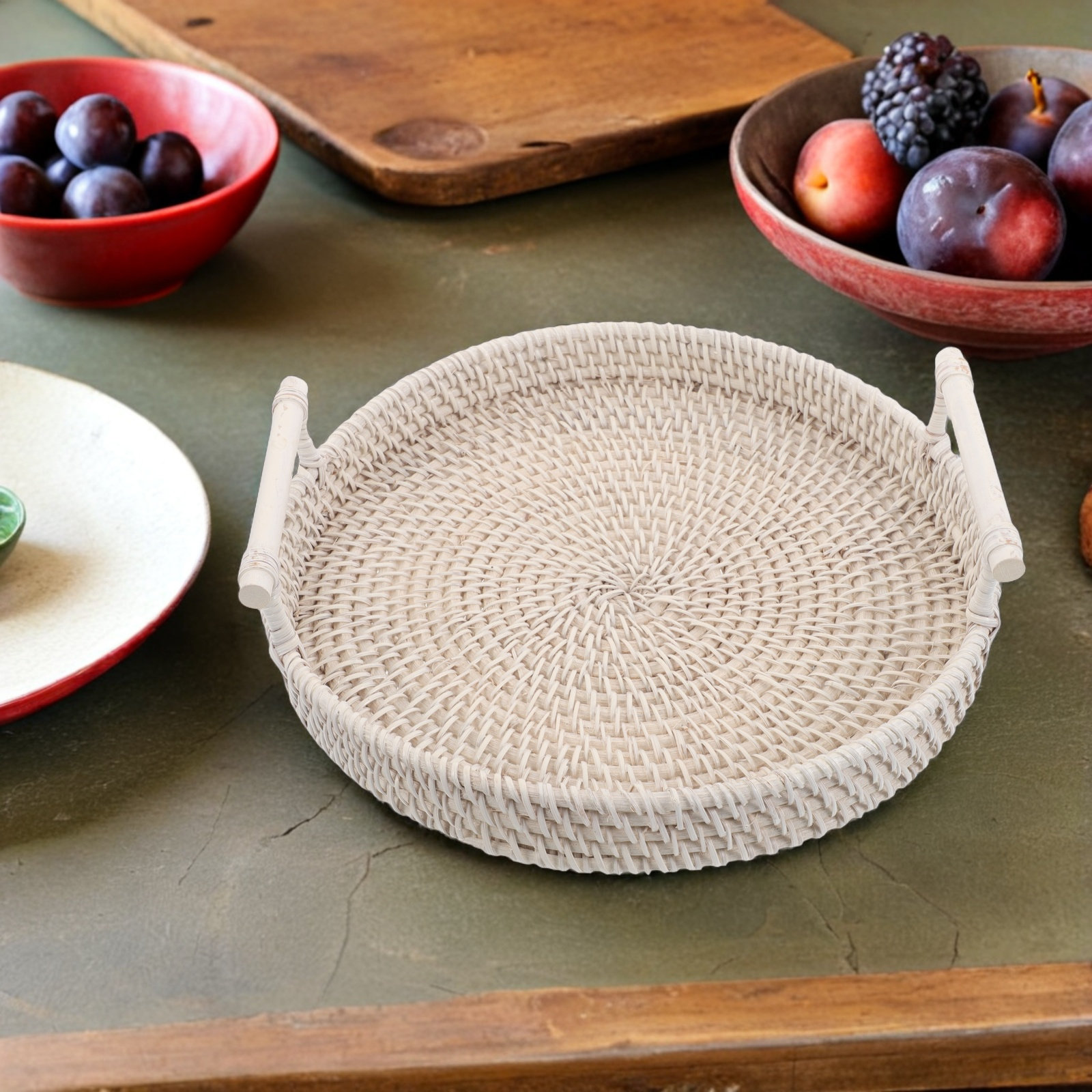 El Dokuması, Doğal Malzemeden  - Rattan Tray Handle incelemesi ve fiyatı