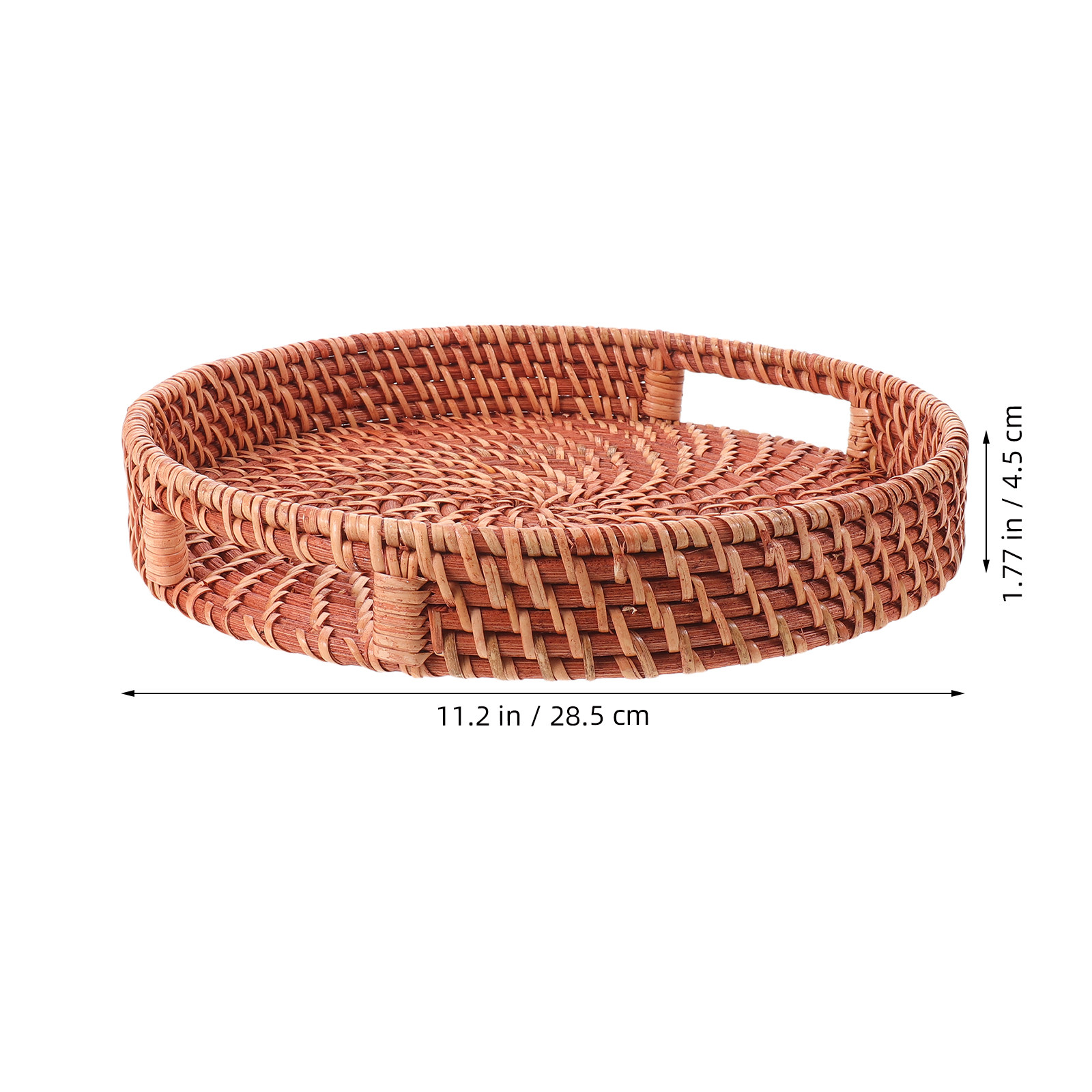 El Dokuması Yuvarlak Rattan Te - Rattan Tray Handle incelemesi ve fiyatı