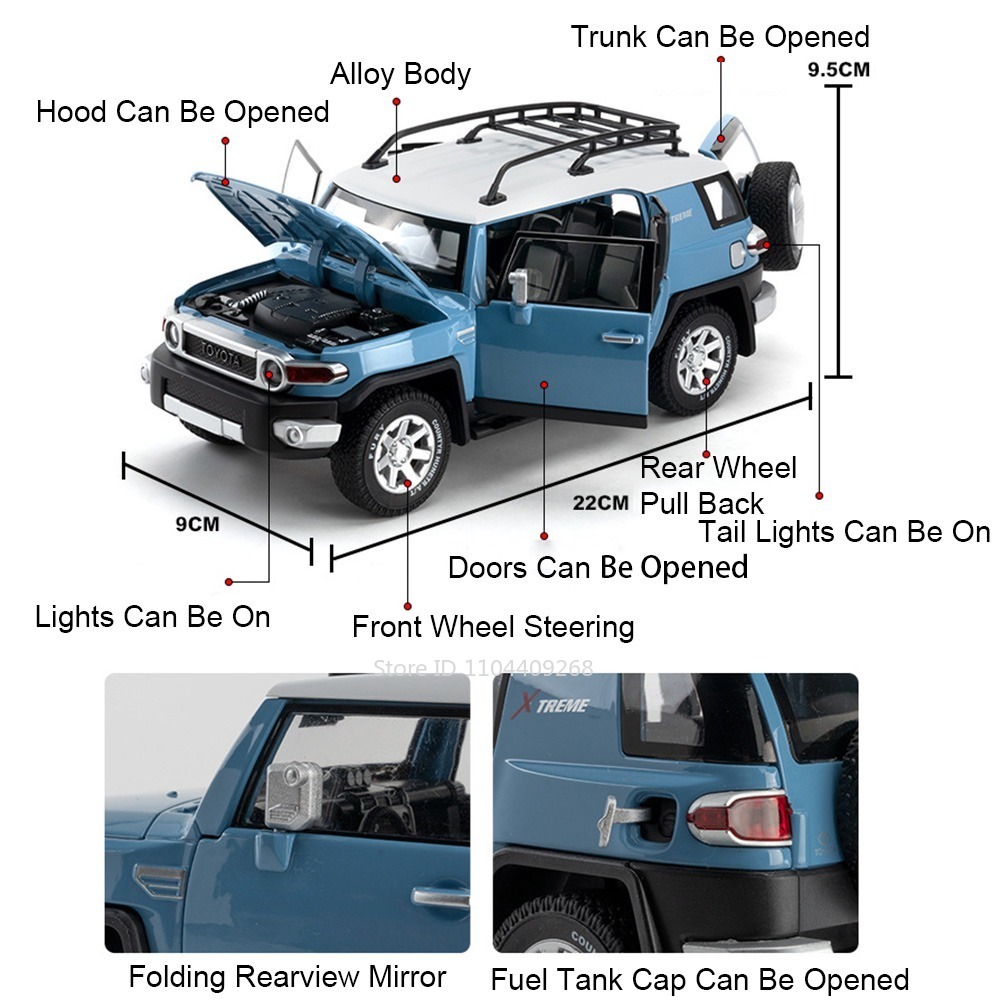 1:24 Ölçekli LC79 FJ Cruiser M - Interior Design Style Quiz incelemesi ve fiyatı