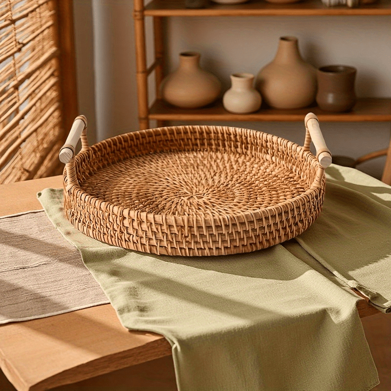 El Yapımı Çift Saplı Rattan Yu - Rattan Tray Handle incelemesi ve fiyatı